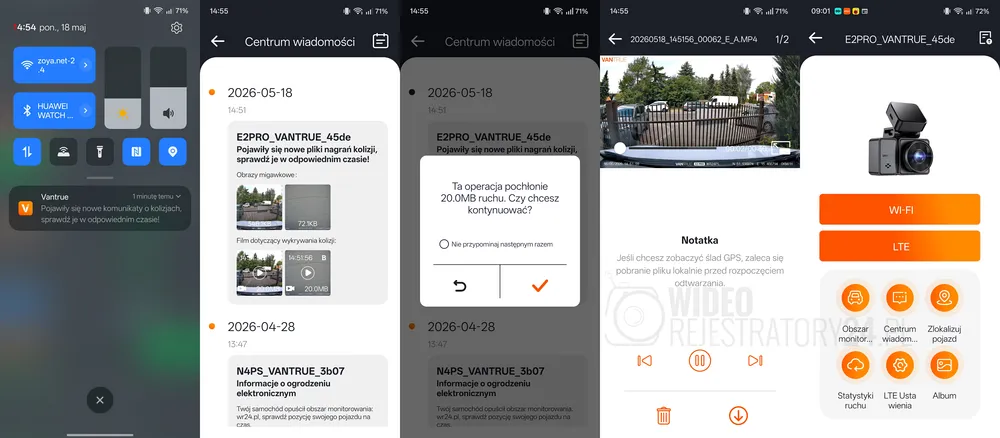 kamera samochodowa vantrue e2 pro